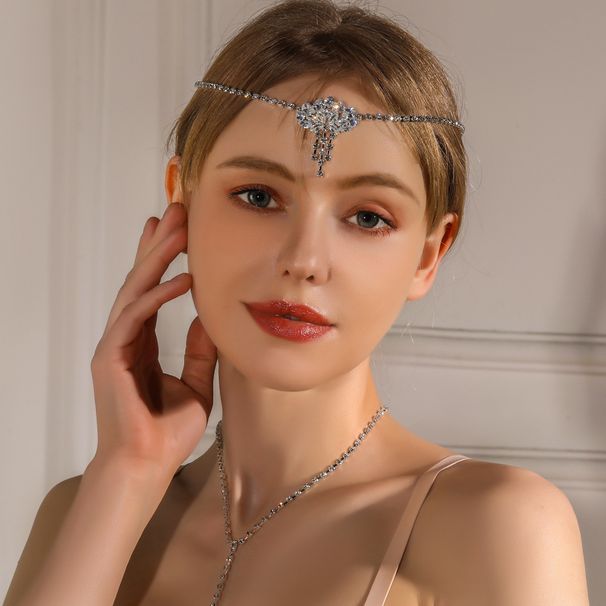 Hot Sale Eyebrow Drop Diamond Bridal Hair accessories Boo Simia Forehead Chain accessories_ipsvogv.com