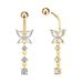 Women's Jewelry Belly Button Ring Creative Butterfly Zircon Belly Button Belly Button Ring Piercing Jewelry_ipsvogv.com