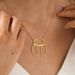 Stainless Steel English Letter Name Necklace DIY Hollow Cat And Dog Ear Collarbone Chain Pendant_ipsvogv.com