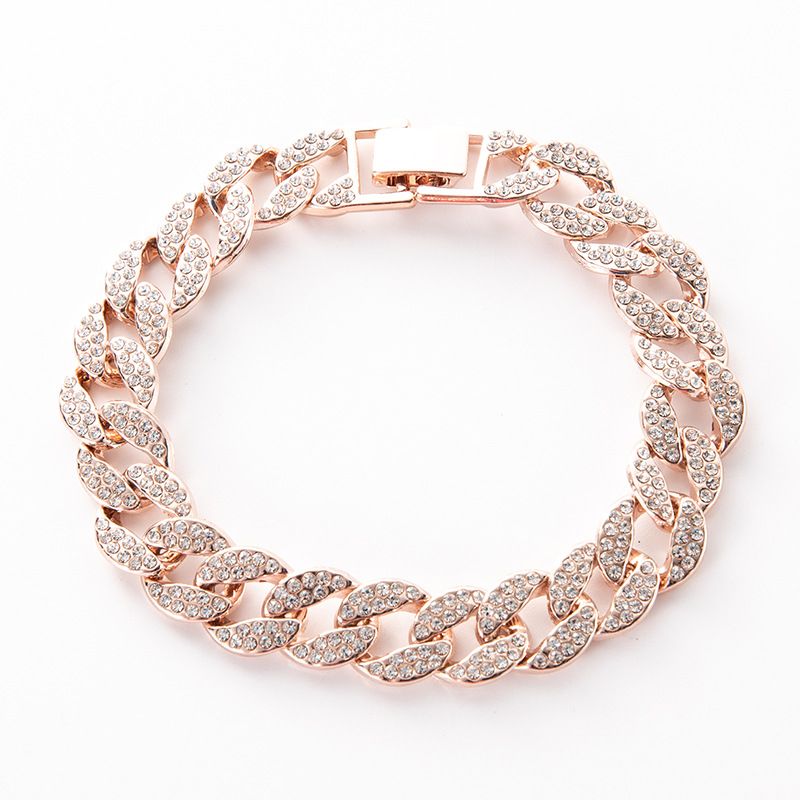 Men’s Jewelry Set Fashion Hot Selling Full Diamond Men's Big Gold Chain Hip Hop Miami Cuban Chain Necklace Hiphop Rap Accessories_ipsvogv.com