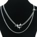 Persoalized Double Layer Cuba Set Chai Necklace Pedat Is Fashio Light Luxury Diamod Star Titaium Steel_ipsvogv.com