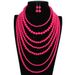 Exaggerated multi-layer candy colored sweater chain necklace bead neck_ipsvogv.com