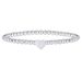 Women's Jewelry Electroplated Silver Copper Bead Love Bracelet Heart Shaped Love Elastic Line Bracelet All Match Hand Jewelry_ipsvogv.com