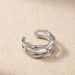 Brass Gold-Plated High Color Retention Minimalist Geometric Line For Women Ins Style Adjustable Open Finger Ring_ipsvogv.com