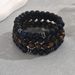 New geometric weaving bracelet, niche natural stone, personalized design, men's and women's bracelets, versatile hip-hop_ipsvogv.com