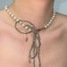Xiaomi Bead String Bow Pearl Strap Sweet Cool Spicy Girl Choker Fashionable Collarbone Chain Necklace_ipsvogv.com