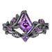 Sanjie Style New Irregular Diamond Female Instagram Creative Branch Cross Gun Black Matching Ring_ipsvogv.com