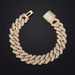 14mm Copper Inlaid 2 Row Zircon Rhombus Cuban Chain Hip Hop Street Style Bracelet For Men_ipsvogv.com