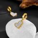Minimalist titanium steel earrings for women, color retention for new style shells, great love for stainless steel_ipsvogv.com