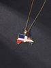 Venezuela/Dominican Republic/Paraguay South America map necklace stainless steel pendant accessories_ipsvogv.com