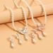 Women’s Jewelry Set Fashion Popular Pearl Necklace Earrings Set Bridal Dress Versatile Accessories Fashion Alloy Necklace Two Piece Set_ipsvogv.com
