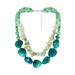 Retro Irregular Green Resin Beaded Necklace Exaggerated Necklace_ipsvogv.com
