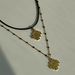Spot INS Gold Plated Titanium Steel Retro Cross Black Leather Rope Necklace_ipsvogv.com