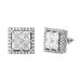 Popular Full Zircon Hip Hop Earrings Men's Square Thread Earring_ipsvogv.com