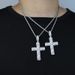 Ins Cross Zircon Pendant Fashion Diamond Studded Full Diamond Men's Pendant Necklace_ipsvogv.com