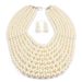 Pearl Beads Exaggerated Women's Short Multi Layer Necklace_ipsvogv.com