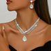 Women’s Jewelry Set Fashion Light Luxury Water Drop Necklace Earrings Set Wedding Accessories Fashion Bridal Jewelry Set Christmas Wedding_ipsvogv.com