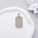 Straight Hip-hop Men's Alloy Square Ins Wind Full Diamond Shield Pendant Versatile Sweater Chain_ipsvogv.com