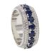 Micro Inlaid Three Row Full Zircon Ring Trendy Hip Hop Men's Round Ring_ipsvogv.com