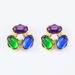 Middle aged vintage with court style, three color glazed pearl earrings, female niche design, French earrings_ipsvogv.com