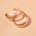 Unisex Striped Hoop Earrings Gold Hoop Earrings Simple Earrings Female_ipsvogv.com