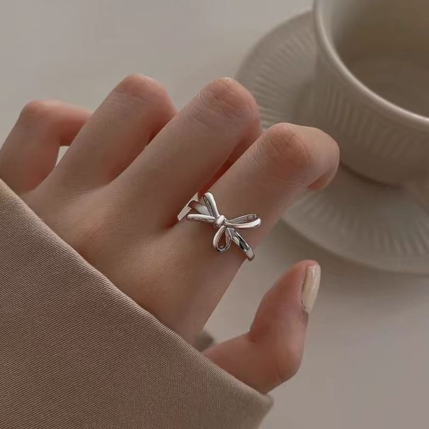 Bow Women's Light Luxury, Open Mouth Index Finger Ring, Niche Design, Simple And High-end Accessories, Gifts_ipsvogv.com