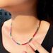 Hip Hop Single Row Diamond Rainbow Necklace 4mm Colorful T Square Zircon Tennis Chain Trendy Jewelry_ipsvogv.com
