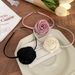 Rose Flower Choker Ribbon Pendant Hair Tie French Style Summer Collarbone Chain Necklace_ipsvogv.com