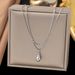 Double Chain Titanium Steel Water Droplet Necklace For Women, With A Niche Design, Unique Personality, Simple And_ipsvogv.com