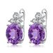 Zhongxi Jewelry Natural Stone Earrings Earrings Retro Inlaid Gemstones S925 Silver Amethyst Earrings Earrings_ipsvogv.com
