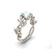 Jewelry Princess Olive Leaf Engagement With Diamond Blue Zircon Ring_ipsvogv.com
