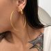 Women’s Jewelry Set Fashion Niche INS Retro Titanium Steel Simple 65MM Exaggerated Thin Earrings_ipsvogv.com