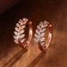 Cao Shi's Flower Series Exquisite Earrings, Olive Branches, Leaves, Micro Inlaid Zircon, Creative And Versatile Earrings_ipsvogv.com