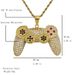 Trendy New Style Showdown Console Full Of Diamonds Game Controller Necklace Personalized Men's Arcade Pendant_ipsvogv.com