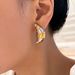 Spot Factory INS Fashionable Niche INS Retro Cicada Pupa Mixed Color Design Moon Earrings_ipsvogv.com