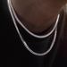 Stainless 3mm Front And Back Ground Chain Three-dimensional Men's Gold Necklace Hip-hop Jewelry Titanium Steel_ipsvogv.com