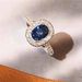 Elegant Temperament, Blue Zircon Ring, Women's Micro Inlaid With Diamonds, Light Luxury, Versatile Jewelry, Bridal_ipsvogv.com