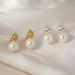 S925 silver pearl stud earrings female niche popular electroplated gold plated design sense earrings_ipsvogv.com