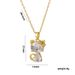Micro-inlaid Diamond cute kitten necklace girl titanium steel non-fading South Korea fashion trendy all-match fresh_ipsvogv.com