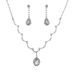 Women’s Jewelry Set Fashion Jewelry Wholesale New Wedding Dress Accessories Irregular Shiny Diamond Pendant Necklace Earrings Set_ipsvogv.com