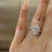 Cao Shi's Horse Eye Shaped Elliptical Zircon Inlaid With Instagram Style Ring For Women's Wedding Ceremony_ipsvogv.com