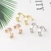 Women's Jewelry Luxury Cross Screw Earrings Boutique Classic C Shaped Earrings Inlaid With Diamonds Titanium Steel Female Earrings Jewelry_ipsvogv.com