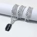 Wig extension chain silver plated tassel hair chain headdress head chain BB clip_ipsvogv.com
