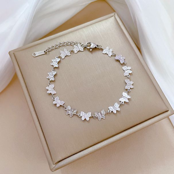 【 Full body titanium steel 】 Butterfly East Gate Personalized Minimalist Wind Furnace Gold Bracelet Female Internet_ipsvogv.com