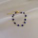 【 Full body titanium steel 】 Dongdaemun personality extremely simple style lucky grass blue chain bracelet female_ipsvogv.com