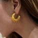 Fashionable Niche INS Retro C Hoop Gear Design Gypsy Earrings_ipsvogv.com