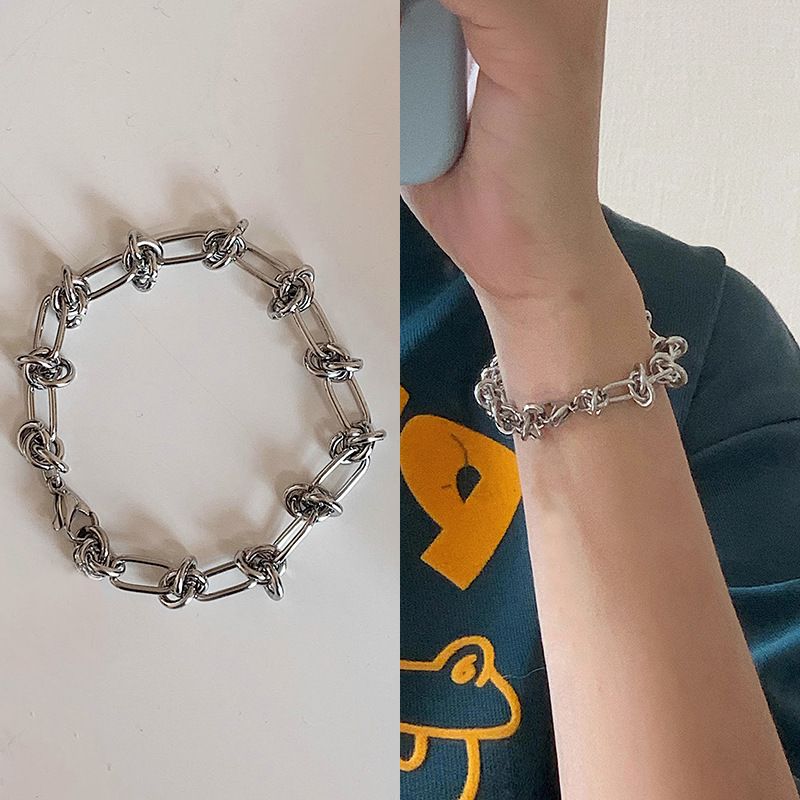 Strong Hip Hop Bracelet Personality Motorcycle Chain Thick Bracelet Punk Style Stainless Steel Titanium Steel Bracelet_ipsvogv.com