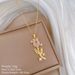 【 】 Tulip Light Luxury Charm Gorgeous Full Diamond Necklace Women's Versatile Clavicle Titanium Steel Chain_ipsvogv.com