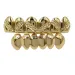 Real Gold Braces Punk Hip Hop Teeth Grillz Dental Mouth Fang Grills Up Bottom Tooth Cap Cosplay Party Rapper Jewelry_ipsvogv.com