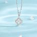 S Pure Silver Full Diamond Clover Necklace For Women Set With Diamonds, Fashionable 2025, Young, Luxurious And High-end_ipsvogv.com